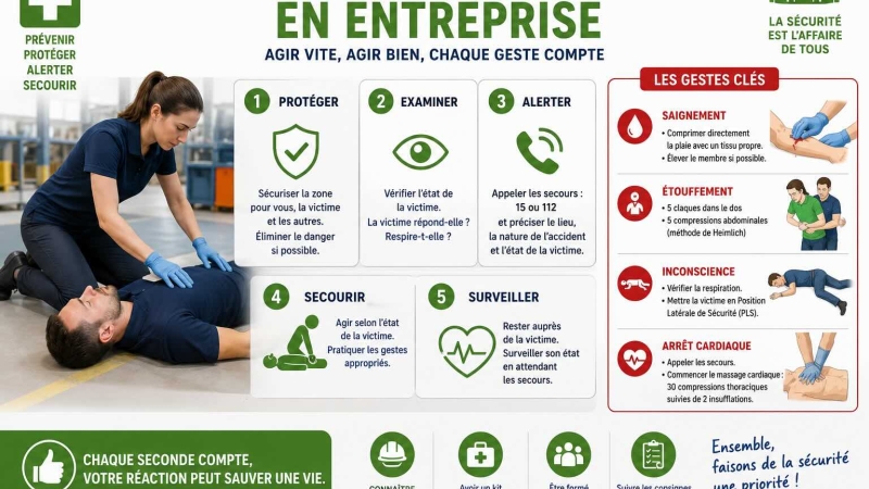 Les gestes de premiers secours en entreprise