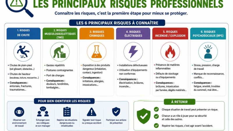 Identifier les principaux risques professionnels