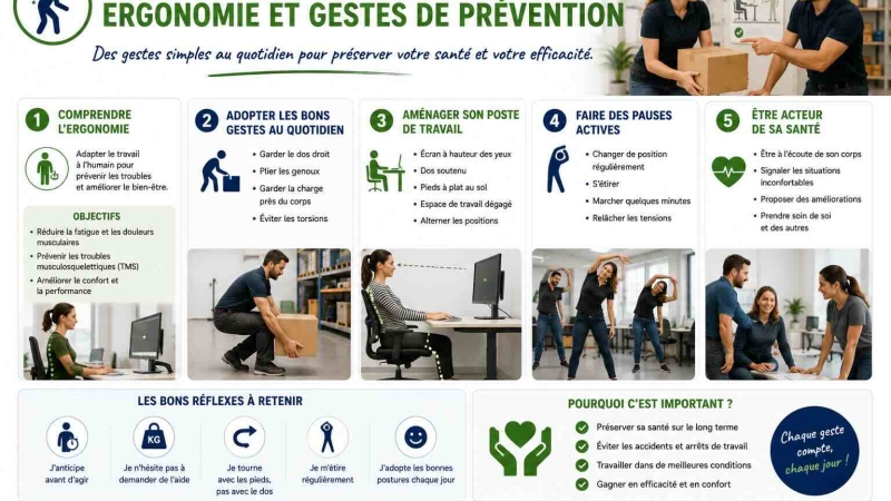 Formation : ergonomie et gestes de prévention