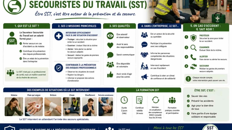 Le rôle des sauveteurs secouristes du travail (sst)