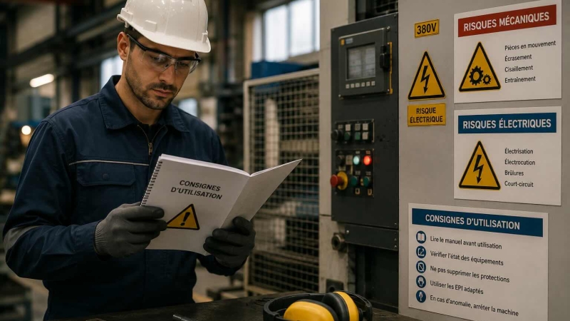 Les risques mécaniques et électriques: équipements de travail et consignes d'utilisation