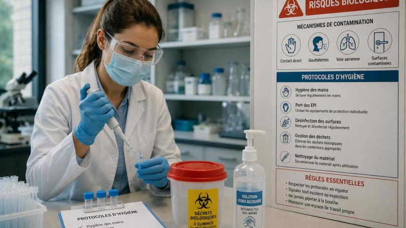 Les risques biologiques mécanismes de contamination et protocoles d'hygiène