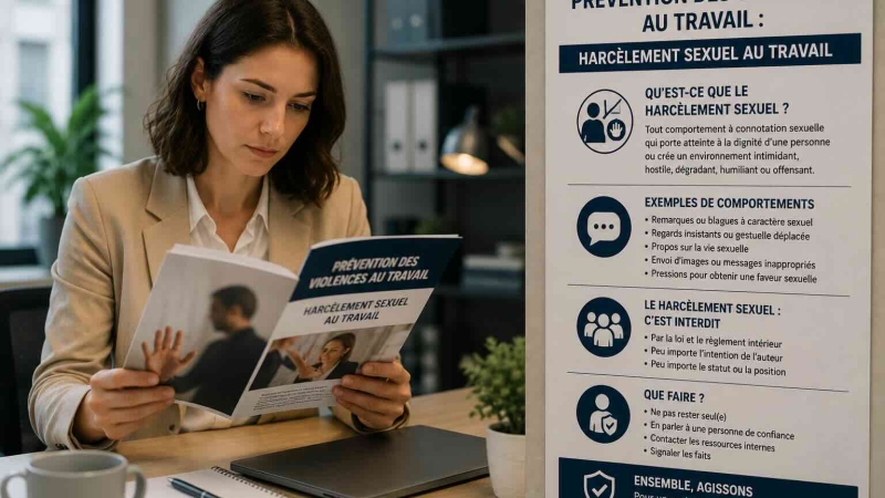 Prévention des violences au travail: harcèlement sexuel au travail